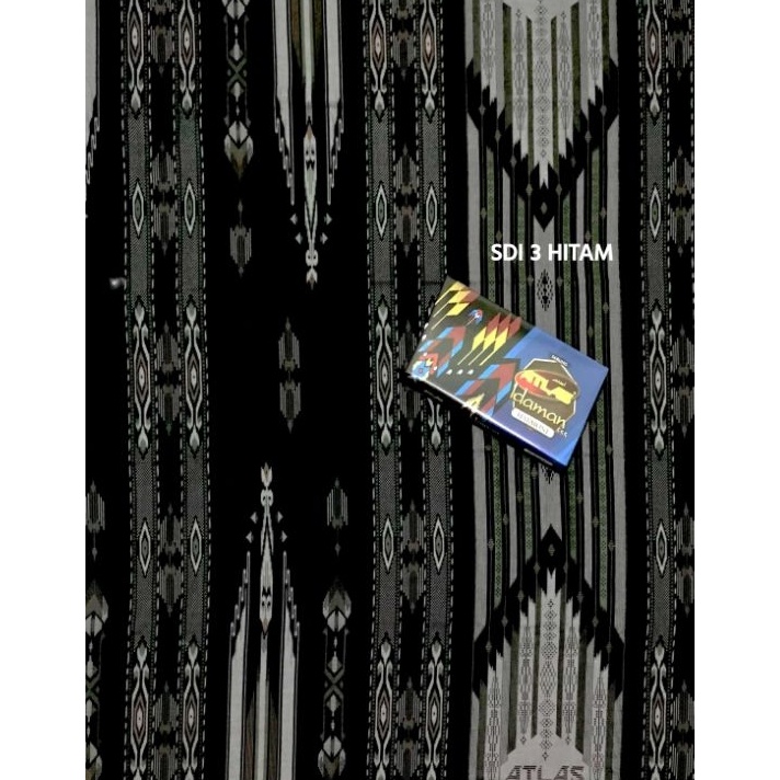 DISKON BRANDS FESTIVAL Sarung ATLAS Idaman Harmoni 555 Motif BHS HITAM ORIGINAL | SARUNG ATLAS IDAMA