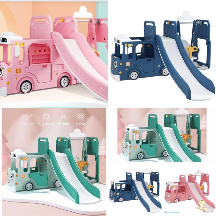Mainan Anak Tayo Bus Slide Swing Perosotan Little Pumpkins Toys