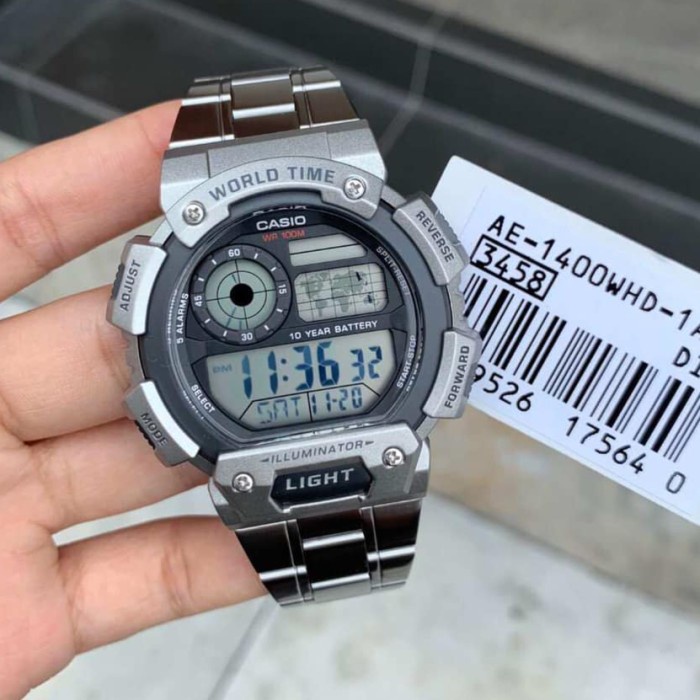 Casio Ae-14Whd-1A Illuminator Garansi Resmi