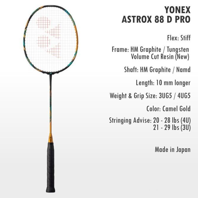 Original Raket Yonex Astrox 88 D Pro - 88D Pro New 2021 Made In Japan Nadinealmirastore