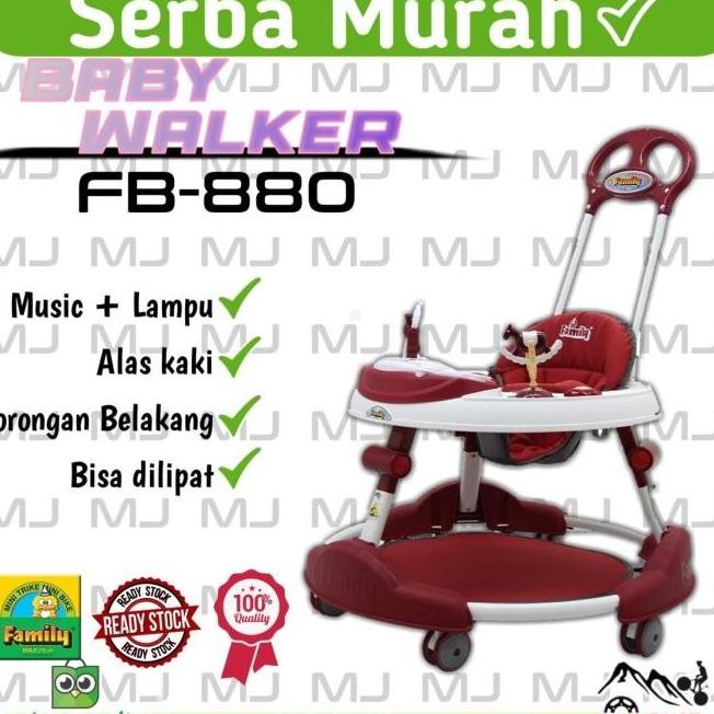 Baby Walker Family Fb 880 Family Baby Walker Fb-880 - Merah - Hijau Clarinoutseries