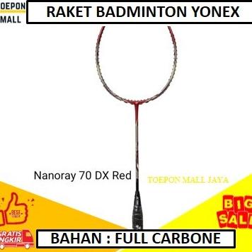 Raket Badminton Yonex Nanoray 70 Dx Red 4Ug5 Original - Raket Bagus Nadinealmirastore