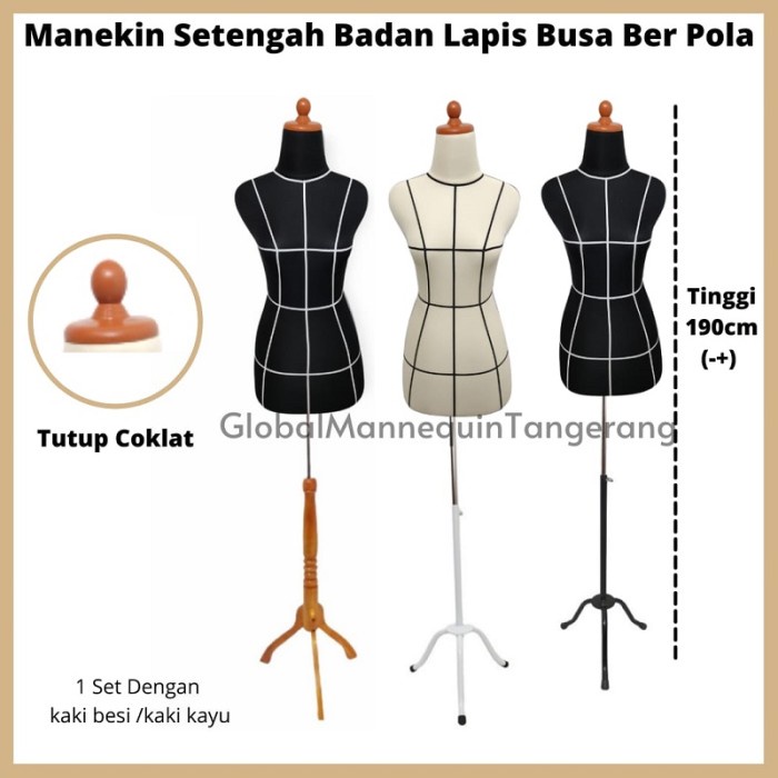 Terlaris Manekin Patung Setengah Badan Cewek/Manekin Setengah Badan Wanita Lapis Kain