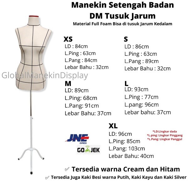Terlaris Manekin Patung Manekin Dress Making/ Patung Jahit/ Patung Pola