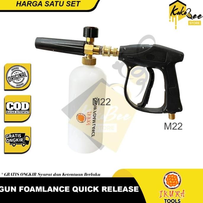 Gun foam lance quick release coupler set - Gun jet cleaner stik pendek