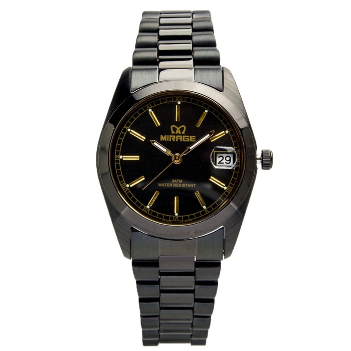 HOT SALE PREMIUM WATCH ORIGINAL MIRAGE JAM TANGAN WANITA TS195M HITAM TERBARU