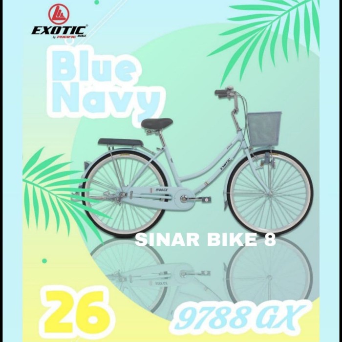 Sepeda Keranjang Dewasa Perempuan Exotic 9788 Gx Ukuran 20" 24" 26"