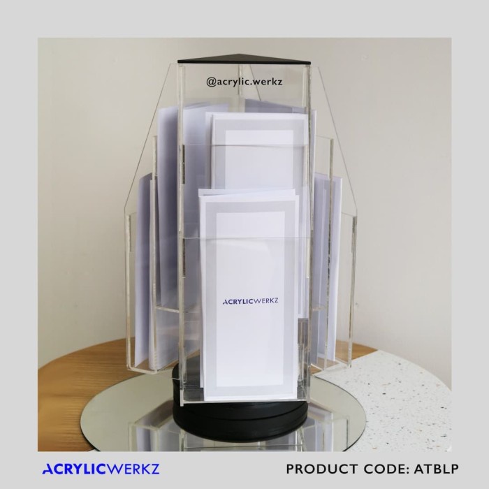 

Terlaris Acrylic Tempat Brosur Leaflet - Putar