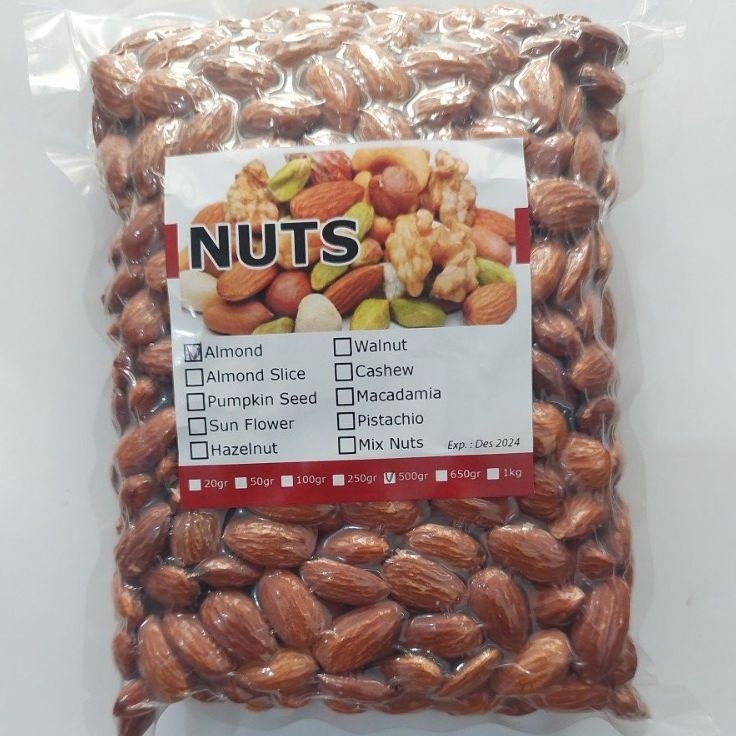 

(♥C6369] roasted almond kacang almond panggang 500gr