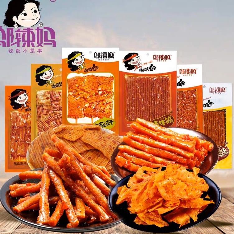 

Stok terbaru [HALAL] Wulama Spicy Tofu Gluten Latiao Snack Viral - SoyBean Kulit Tahu LATIAO Wu La Ma Rasa Pedas Tendon - Spicy Vegetarian Snack China 70-100g 邬辣妈酒鬼豆筋辣条