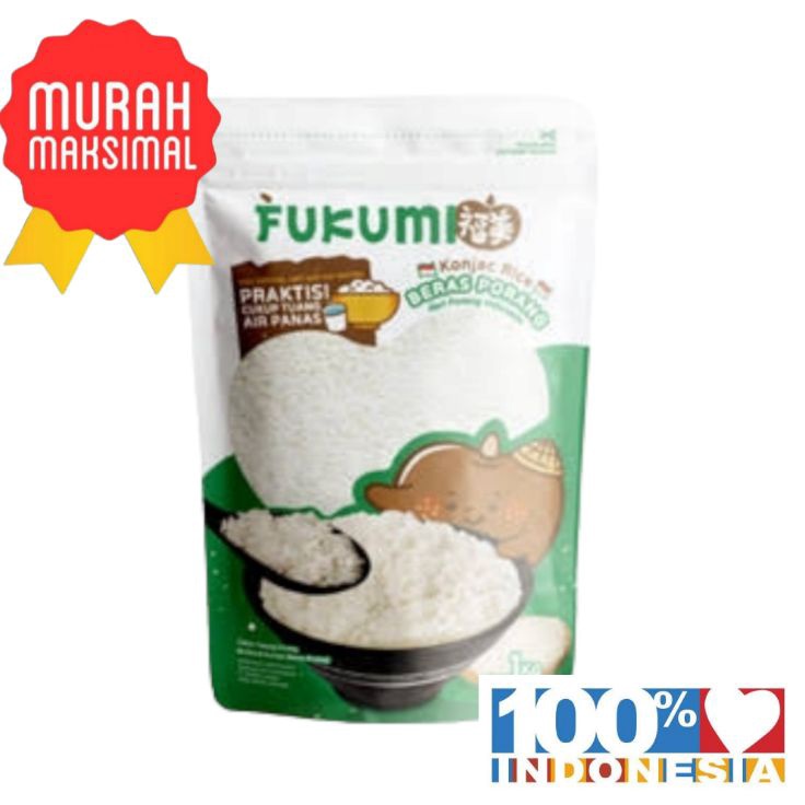 

[Terkece Se-RI] Fukumi Beras Porang Pouch 1KG Diabtx n Diet Friendly