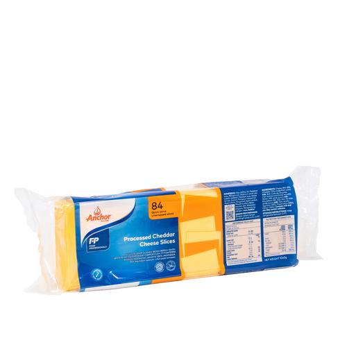 

ANCHOR PROCESSED CHEDDAR CHEESE 84 SLICE 1040 G KEJU CHEDAR LEMBAR QUICK SERVE UNWRAPPED SLICE FOOD PROFESSIONAL