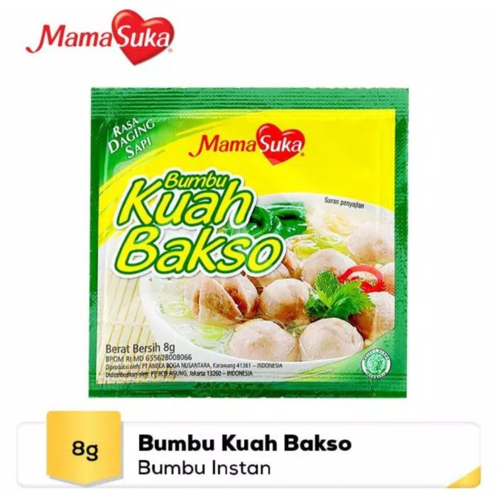 

(ECERAN) MAMASUKA KUAH BASO 8 GR BAKSO KALDU BUMBU INSTANT