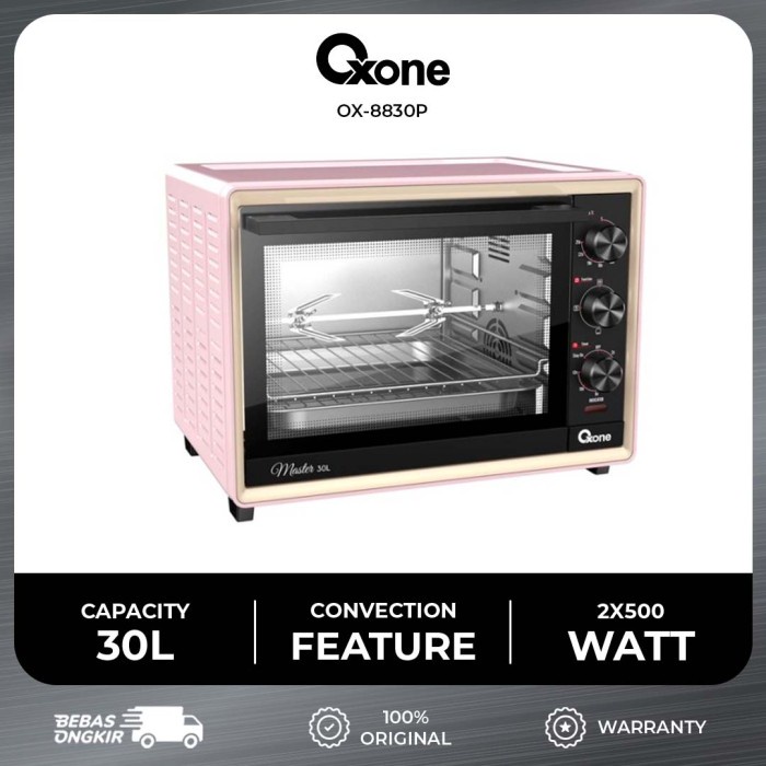 Oxone OX8830P Oven Listrik Pemanggang Roti 30L 4 in 1