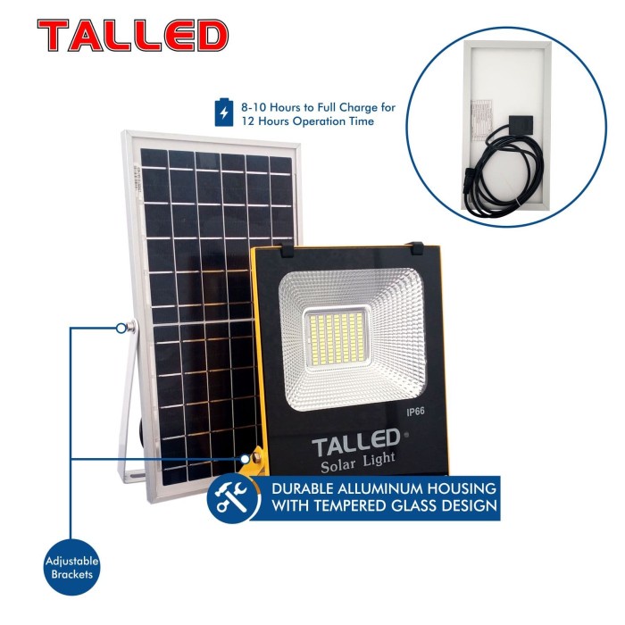 LAMPU SOROT LED SOLAR PANEL 50W TALLED