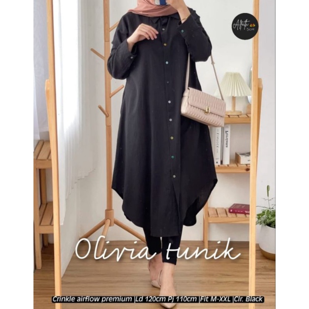 OLIVIA TUNIK/ MIDI POLOS PREMIUM BY ALFATH