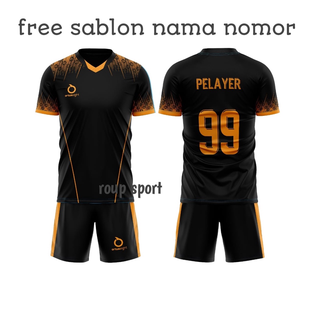 (N.L✯11➲] [GERATIS SABLON NAMA+NOMOR] atelan baju bola jersey olahraga bola futsal badminton supeer.