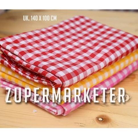 Kain Piknik Kotak-kotak Lucu Vintage 140 x 100 cm ( Taplak | Tikar)