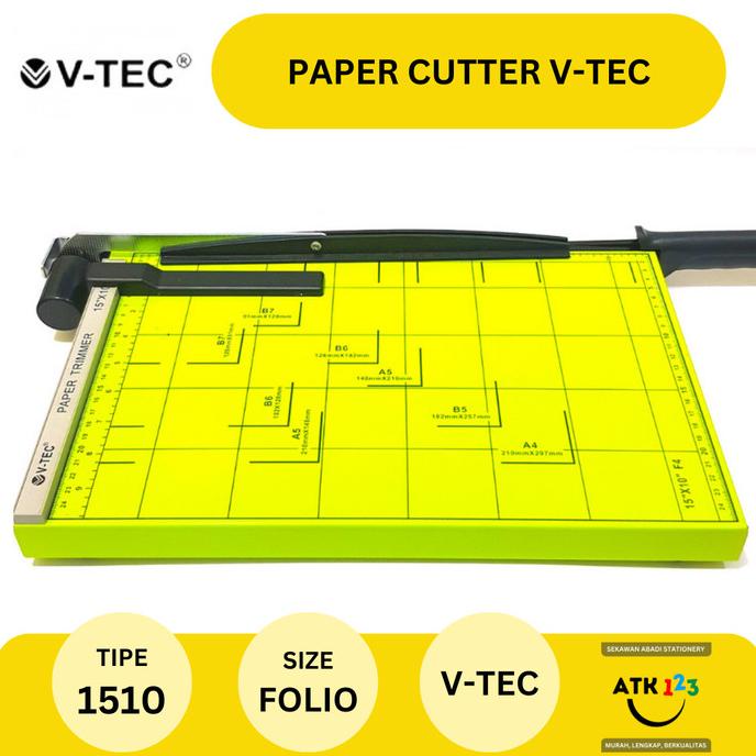 

Alat Pemotong kertas / Paper Trimmer Ukuran F4 Merk V-Tec Type VT-1510