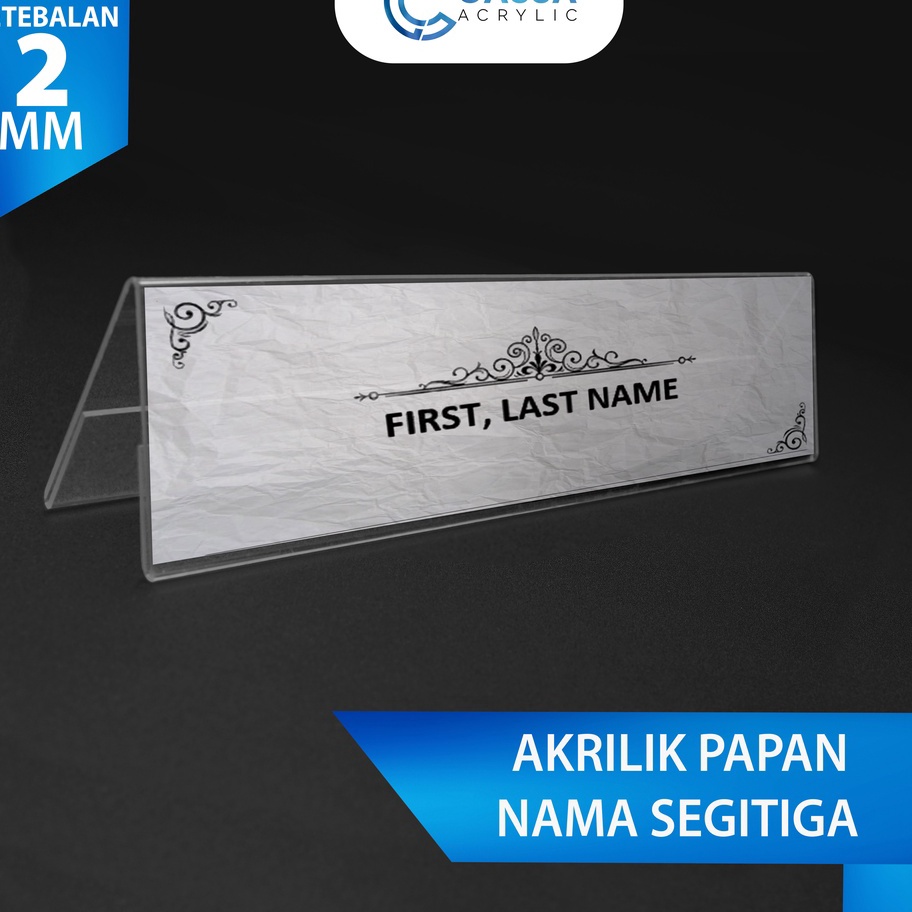 

PALING AMPUH✌️>>> 【CASSA】AKRILIK / ACRYLIC / DISPLAY PAPAN NAMA MEJA PANITIA SEGITIGA