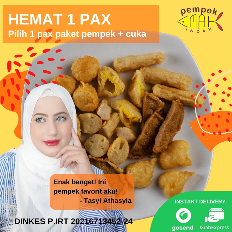 

⚡TOK SIAP 【COD PEMPEK EMAK INDAH - PEMPEK MPENAK PALEMBANG ASLI IKAN TENGGIRI - Paket 1 Pax KAPAL SELAM DAN CAMPUR