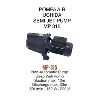 Buruan serbu] UCHIDA MP 315 pompa air semi jet pump manual setara jet 100
