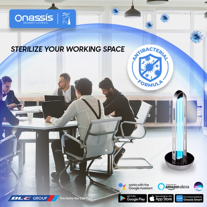 Onassis Uvc Sterilizer 58Watt /Uv Kuman Disinfectant Non Ozone