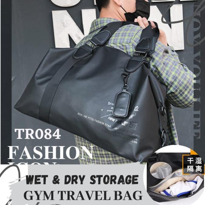 Tr084 - Tas Travel Gym Sport Bag Pria Wanita Selempang Olahraga Import