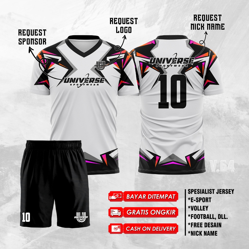 Jersey futsal baju bola jersey bola jersey futsal custom baju futsal anak jersey futsal full printin