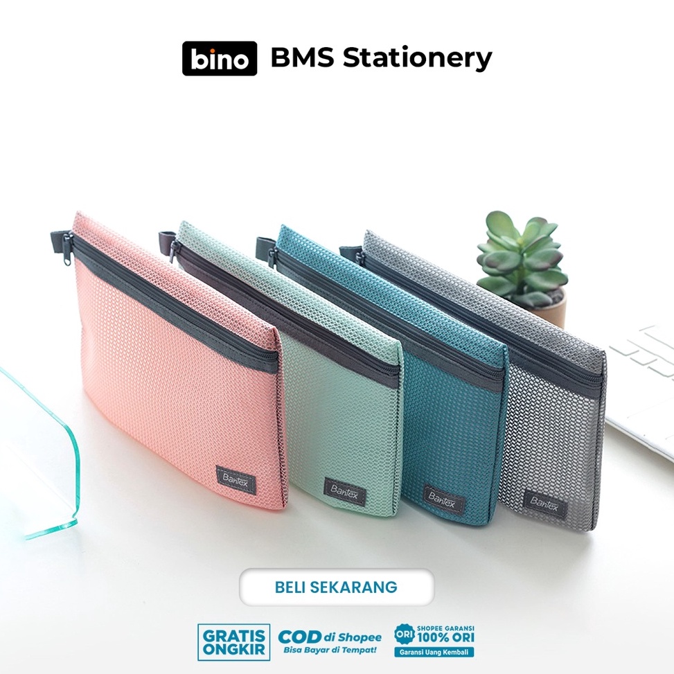 

Promo.. [BMS Surabaya] Bantex Tempat Alat Tulis | Zipper Storage Bag Pouch | 8107 / 8108 EG8