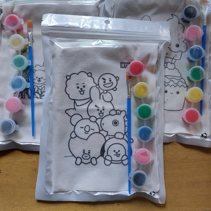 

Best Seller Goodie Bag Ulang Tahun Hampers Mewarnai Coloring Pouch Custom Kids Art