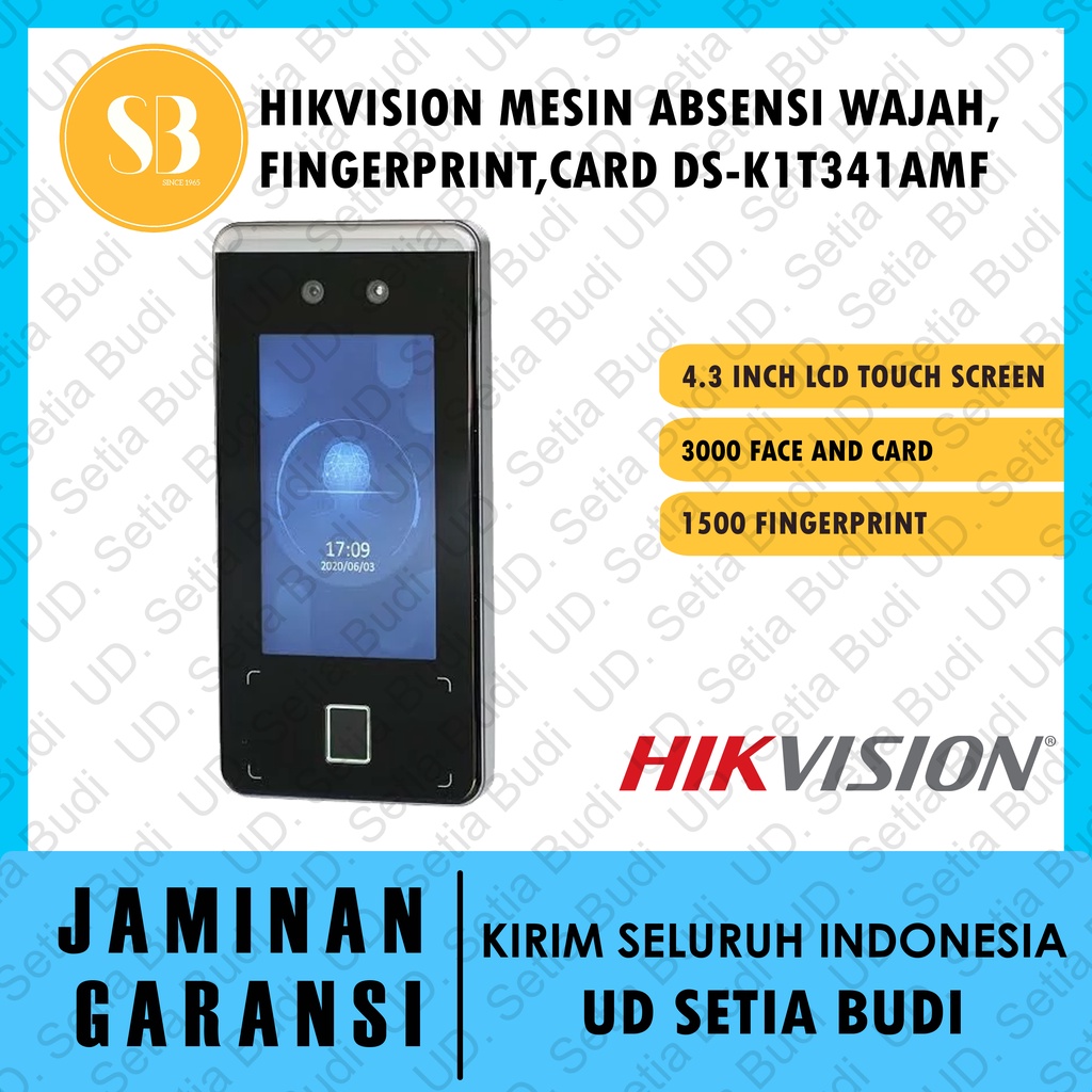 Hikvision Face and finger Acces Control / Absensi Wajah DS-K1T341AMF