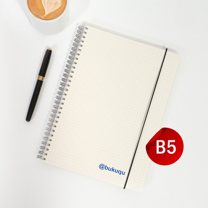 

Terlaris Notebook Spiral Dot/Grid B5 By Bukuqu