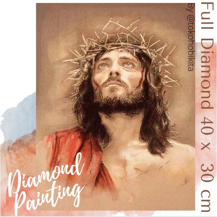 Terlaris Painting Diamond Painting Lukisan Yesus Red