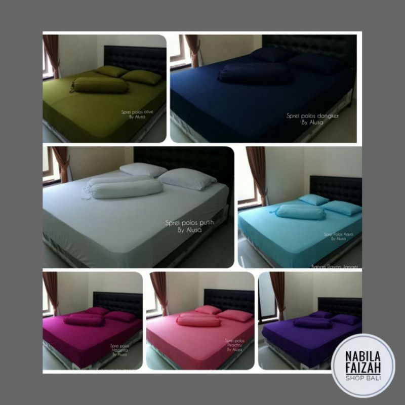 SPREI BALI POLOS BY ALUSA SIZE 180 & 200