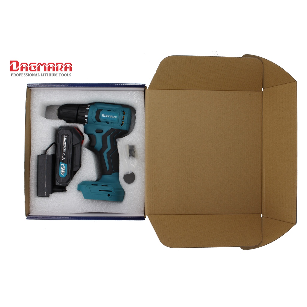 Dagmara 21V Brushless Cordless Screwdriver Drill with 10mm Drilling diameter Li-Ion Cordless Drill