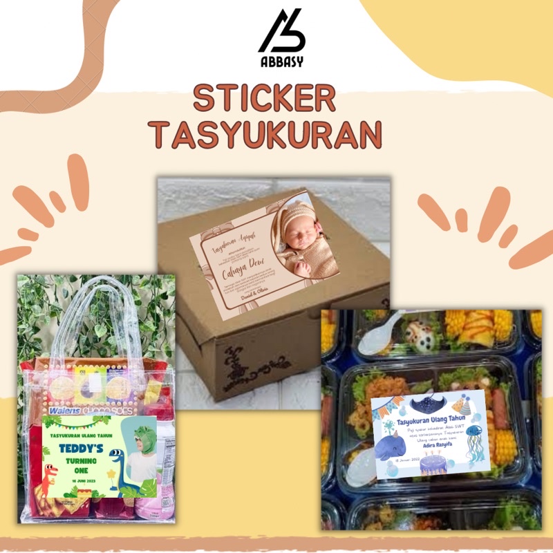 

Custom Cetak Sticker dan kartu TaSyukuran/Aqiqah/Ulang Tahun/ dll