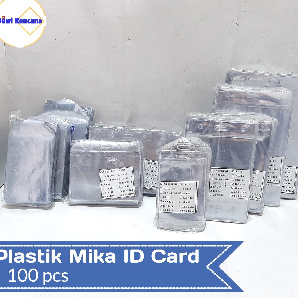 

[KODE PRODUK BJ9QL7268] Plastik Mika Name Tag ID Card 100pcs