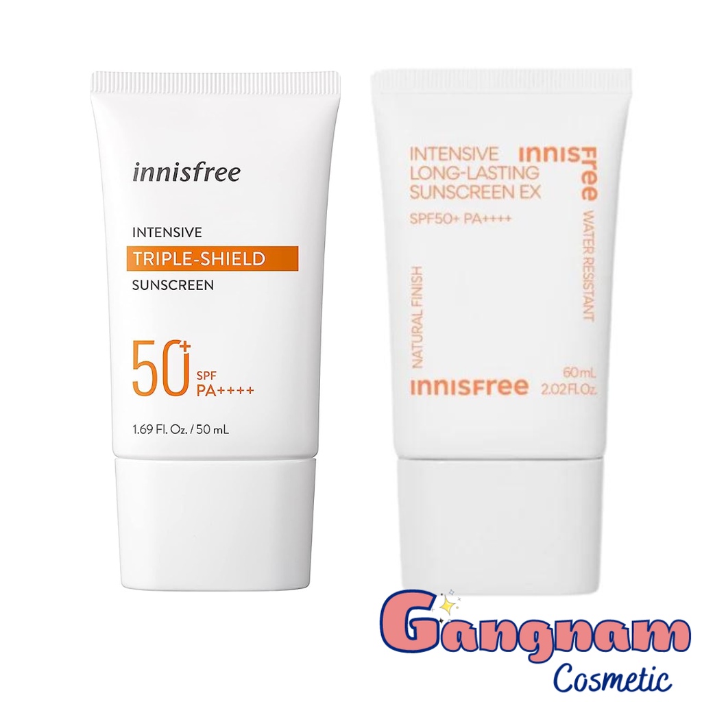 Innisfree Intensive Triple shield Sunscreen SPF50+ PA++++ 50ml / Long-lasting Sunscreen EX SPF50+ PA++++ 60ml
