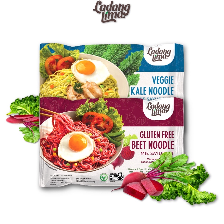 

⚡COD⚡ Veggie Noodle "Gluten Free" Ladang Lima 76g - Paket Combo 2pcs