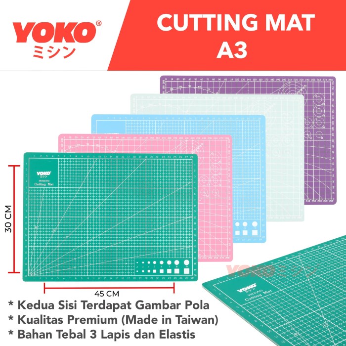 

Terlaris Cutting Mat Cutting Mat 9Sea Ukuran - A3 45X30Cm/Double Side - Dua Sisi (Nine Sea)