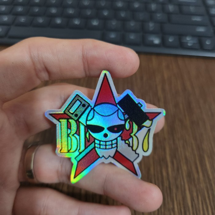 

Sticker Hologram Anime - PSH1785 - One Piece - Logo Franky