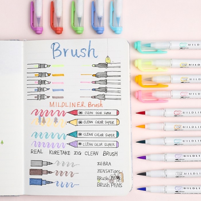 

Best Seller New Zebra Mildliner Brush Pen Pastel Marker Double Ended Highlighter