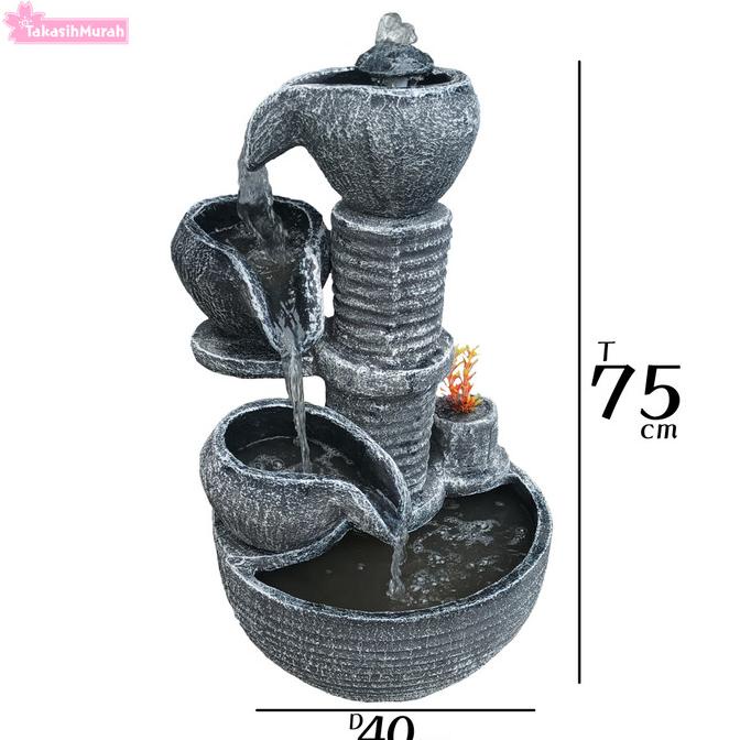 Air Mancur Minimalis 3 kendi tanpa pilar