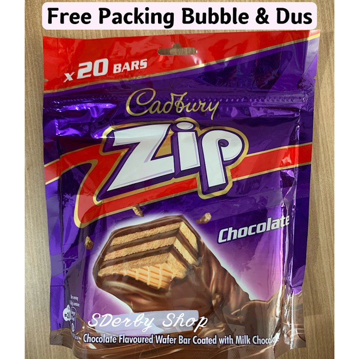 

Cadbury Zip Chocolate Wafer Bar Coated Lk Coklat