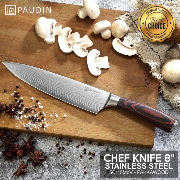 Pisau Dapur Paudin N1 Premium Kitchen Chef Knife 8" Stainless Steel
