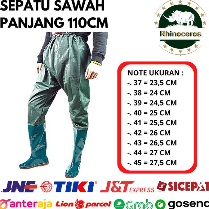 Sepatu Boot Celana Sawah Panjang Anti Air Sepatu Keong Elastis