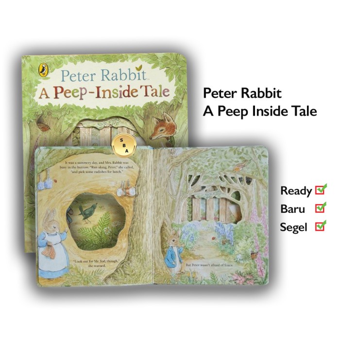 Teena Buku Usborne Peter Rabbit A Peep Inside Tale
