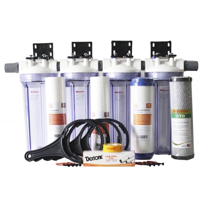 Terlaris Paket Filter Air 10" 4 Tahap Ssgc/ Filter Air Keruh / Filter Air Sumur