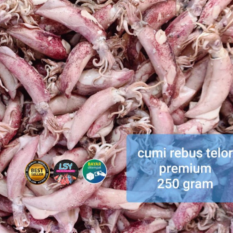 

Ready Stok ikan asin cumi rebus telor premium 250gram